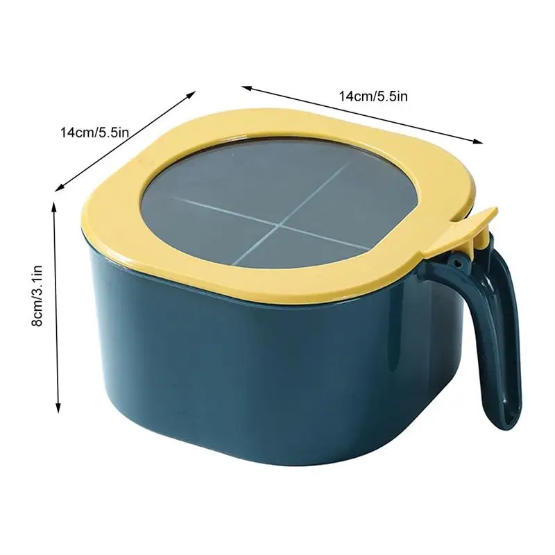

1pc Multifunction Seasoning Container Portable 4-Grid Seasoning Bottle Spice Jar With Lid & Spoon Kitchen Tools