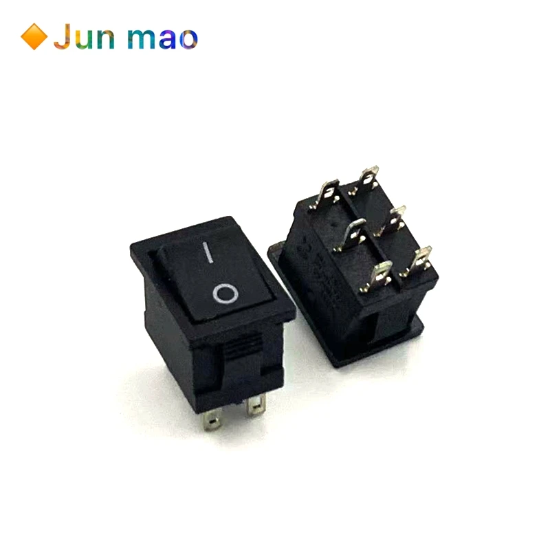 

2 шт., двухпозиционный кулисный переключатель 21 х15 мм, 6 А/250 В переменного тока, 10 А/125 В, DPDT, 21 х15 мм, 21 х15 мм