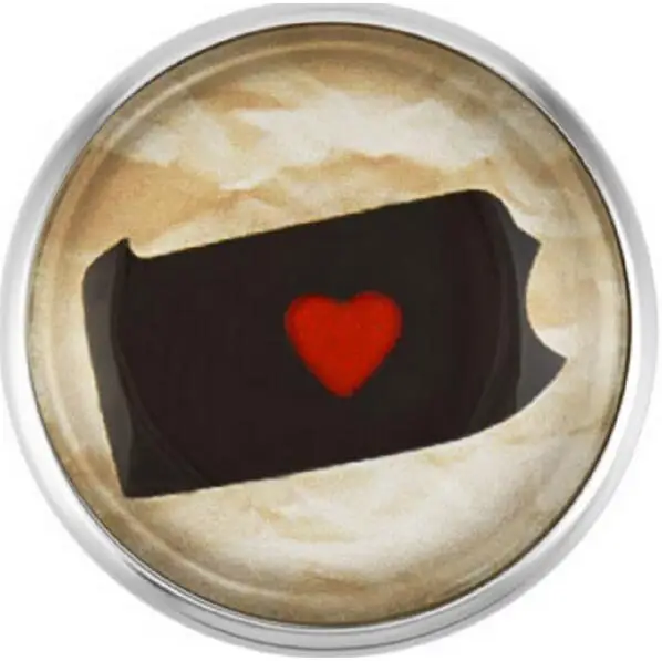 Пенсильванский Государственный кнопочный стеклянный Шарм для