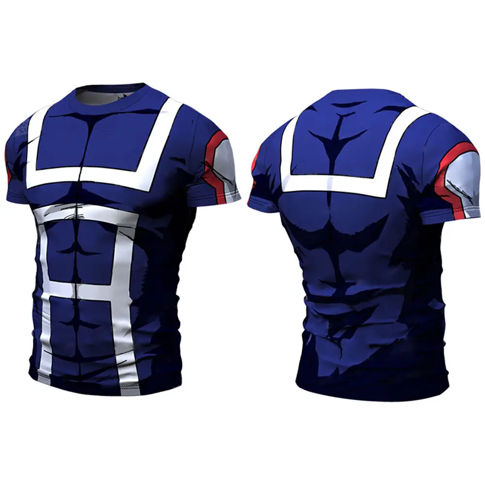 One Punch Man спортивные мужской спортивной компрессионной одежды плотные рубашки для