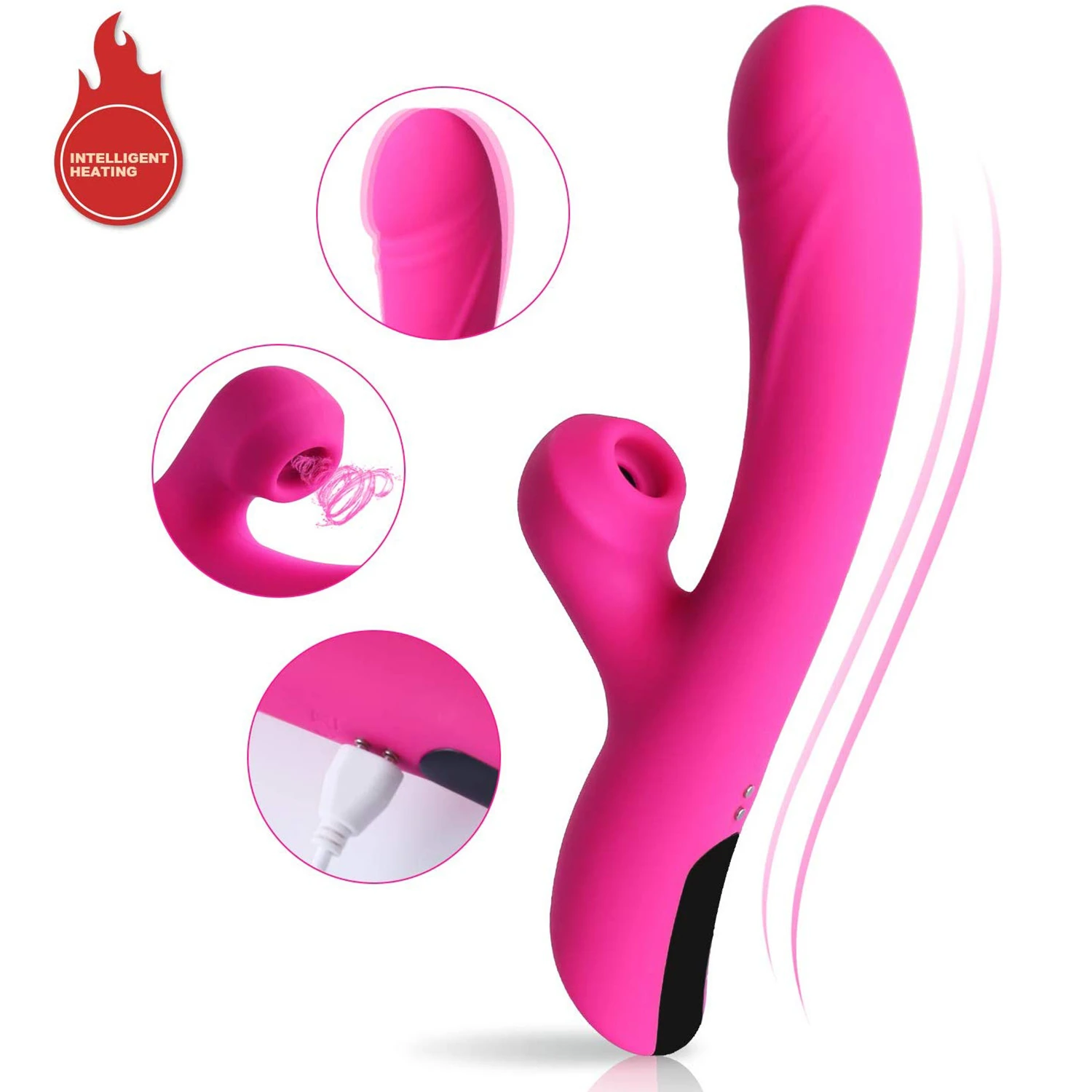 Сосущий вибратор Стимулятор клитора кролик фаллоимитатор для женщин точки G