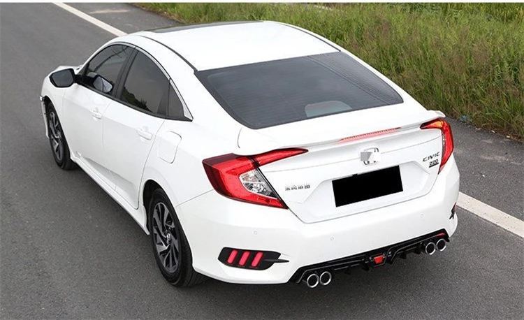 Для Honda Civic Body kit спойлер 2016 2018 для BCK ABS задний передний бампер диффузор защитные