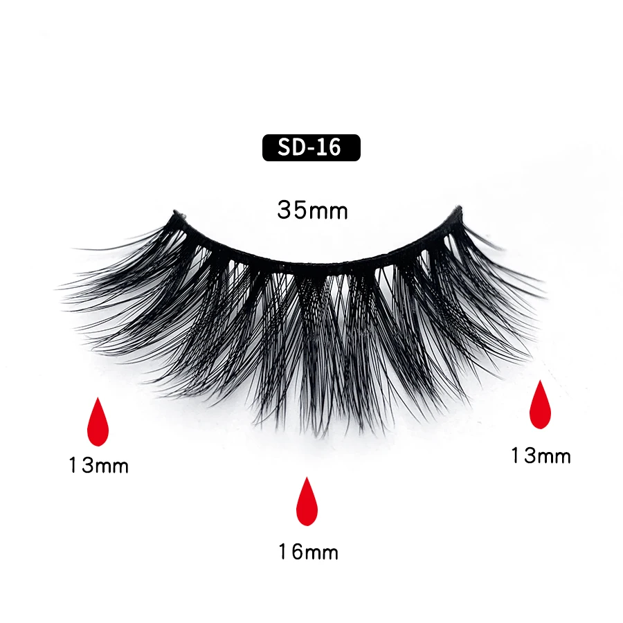 SD-16 Clotobeauty 3d норковые ресницы накладные ресницы натуральные толстые длинные объемные ресницы тонкие Накладные ресницы макияж расширение-SD - Цвет: SD-16