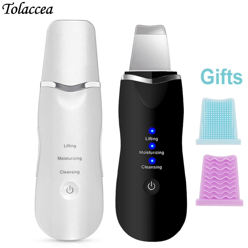 

Ультразвуковая микродермабразия вибрации Уход за кожей лица лопаточка для удаления угрей лица скруббер Лопата чистый скраб для кожи лица Л...