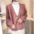Женский осенне-весенний кашемировый свитер, вязаные кардиганы, свободная одежда с милым сердечком, мягкая теплая одежда оверсайз, модель kz748, 2021