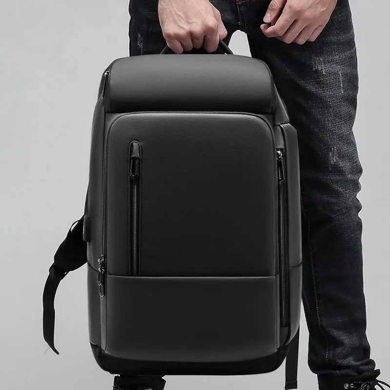 Мужской деловой дорожный рюкзак из ПВХ водонепроницаемый вместительный ранец