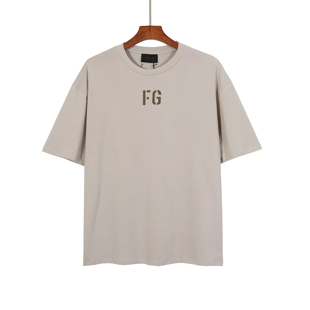 

FEAR of God fog Season 7 mainline high street FG rich short sleeve flocking printed men's and women's large T-shirt