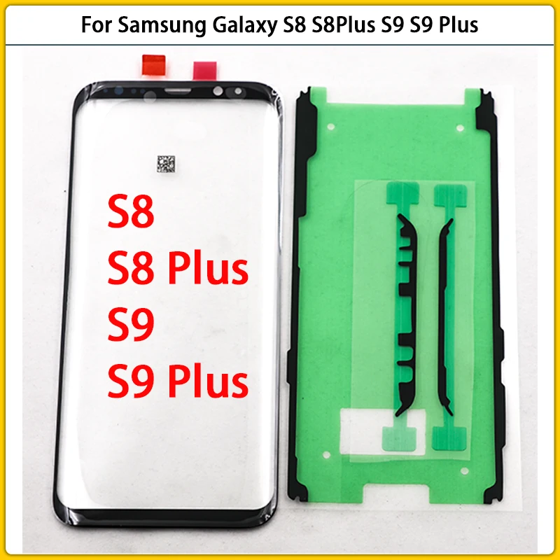 New For Samsung Galaxy S8 S8 Plus S9 S9 Plus Touch Screen LCD Front Outer Glass Panel Touchscreen Glass Adhesive Replacement