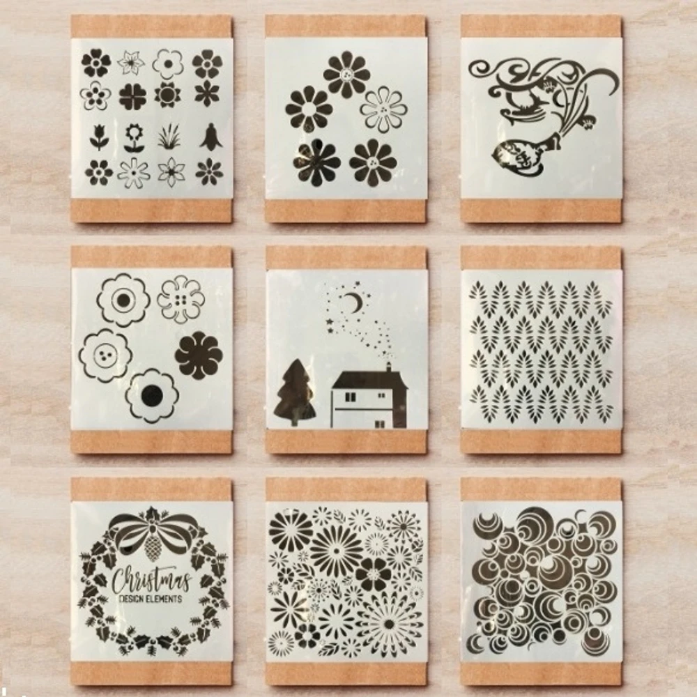 

9Pcs/Set 13cm House Onion Bubble DIY Layering Stencils Painting Scrapbook Coloring Embossing Album Decorative Template