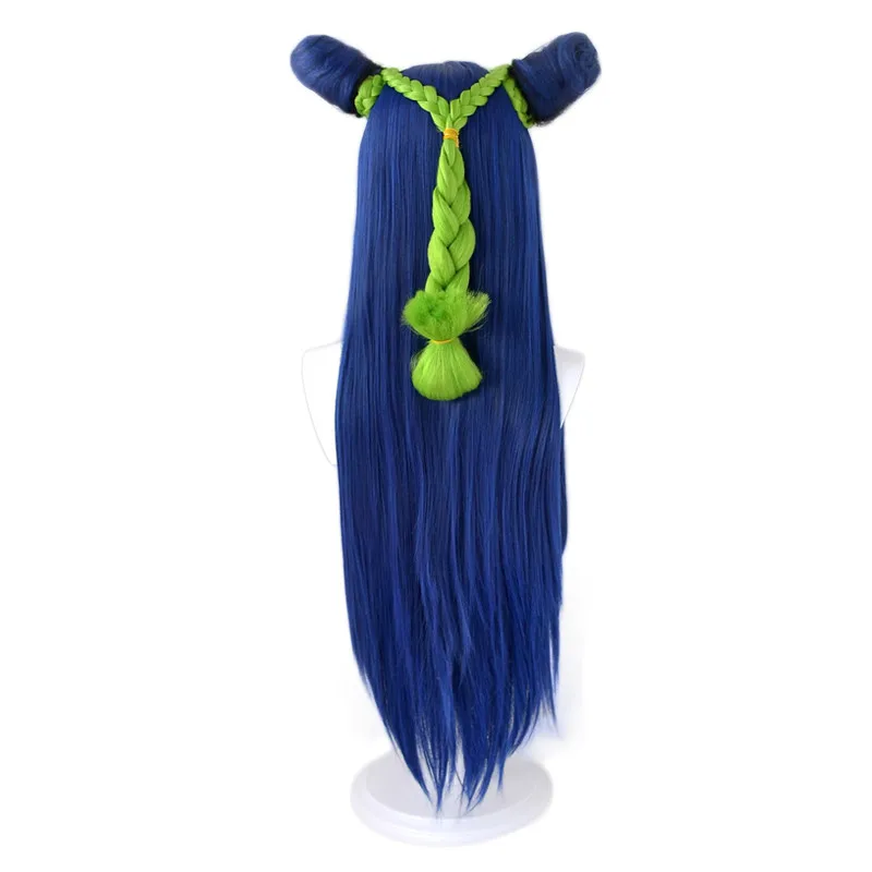 

Anime Jojo's Bizarre Adventure Jolyne Cujoh Kujo Long Cosplay Wig Golden Wind Blue Green Braids JOJO No Kimyou Na Bouken Hair