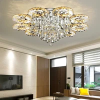 luxurious modern led crystal lights luminaria ceiling lamps crista llight for living room ceiling lamps for home decoration