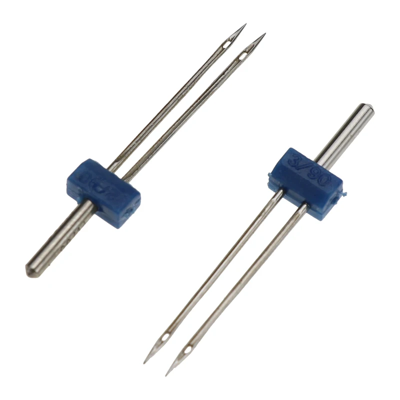 Двойная сдвоенная игла смятая прижимная лапка для шитья машинного размера 2/90 3/90