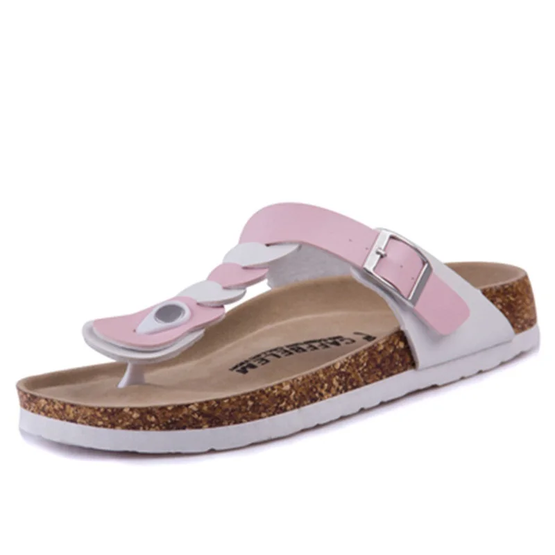 

Повседневные Мягкие пробковые шлепанцы для женщин и мужчин, летние пляжные сланцы, сандалии, шлепанцы, удобная женская уличная обувь для па...