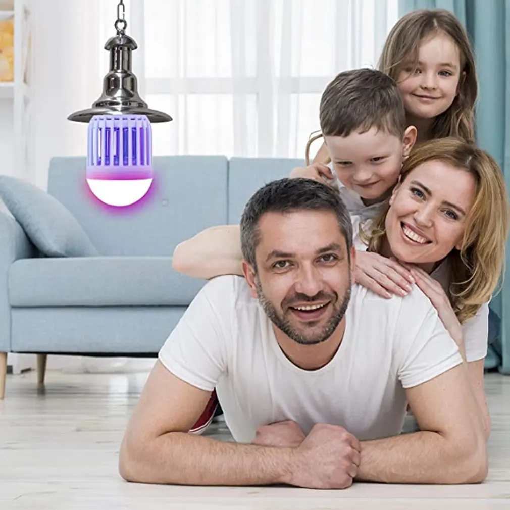 Противомоскитная лампа 2 в 1 инсектицидная УФ светодиодный Электронный убийца