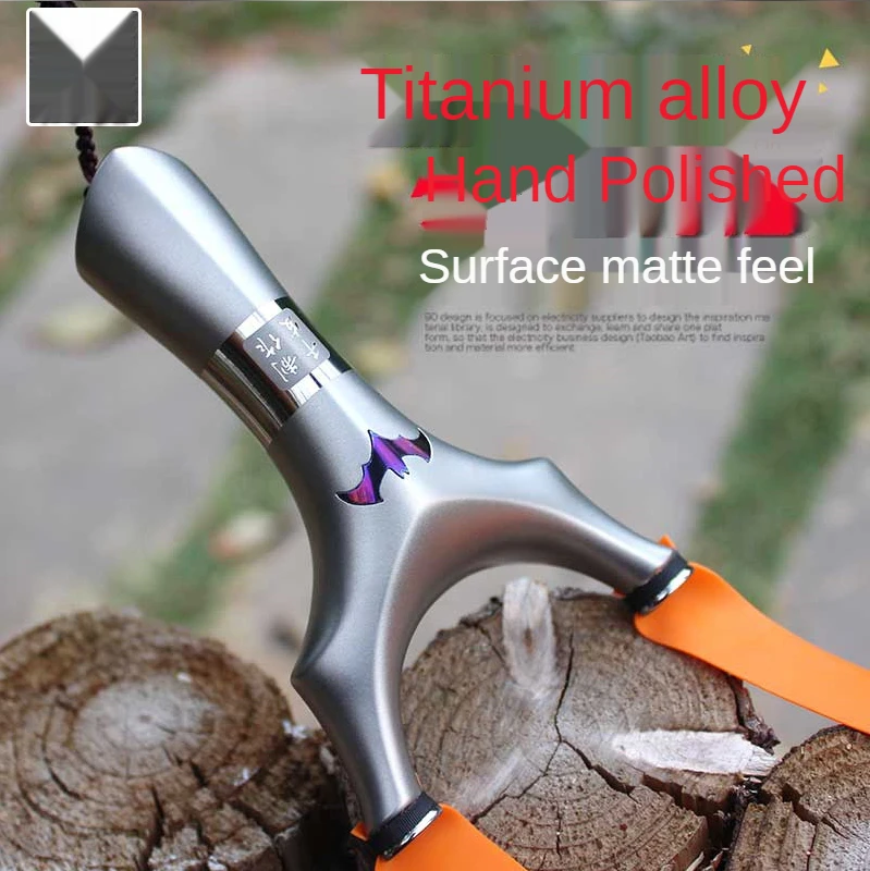 

Tc21 Full Titanium Alloy Slingshot Flat Leather Recurve Bow Flying Tiger Bow High Accuracy Outdoor Hunting Shooting Catapult