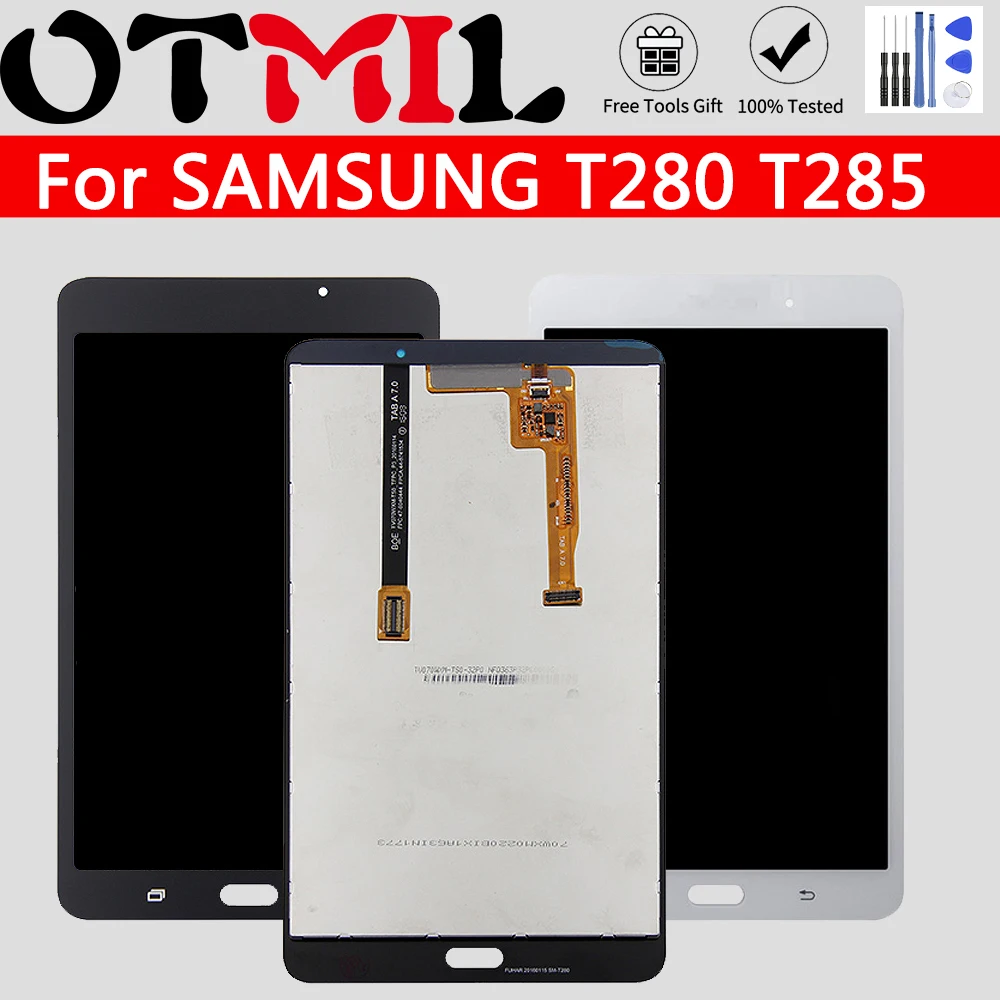 ЖК экран с рамкой для SAMSUNG Galaxy T280 T285 тачскрин дигитайзером Samsung Tab A 7 0 2016 SM