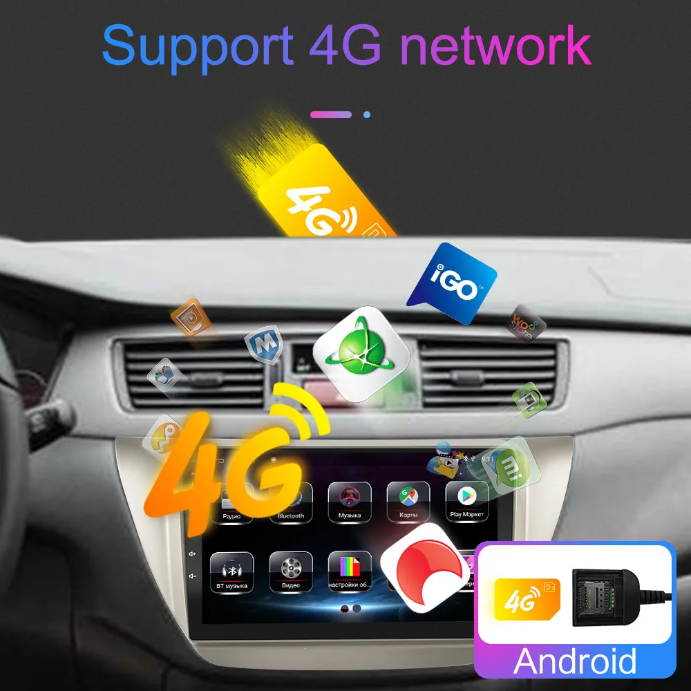 2 Гб ОЗУ Android 9 0 Автомобильный мультимедийный видеоплеер для MITSUBISHI LANCER IX 2006 2007 2008