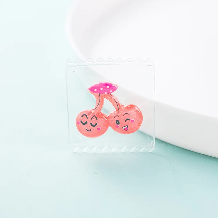 10 шт. ПВХ прозрачная Конфета Kawaii фрукты искусственные продукты Flatback Смола