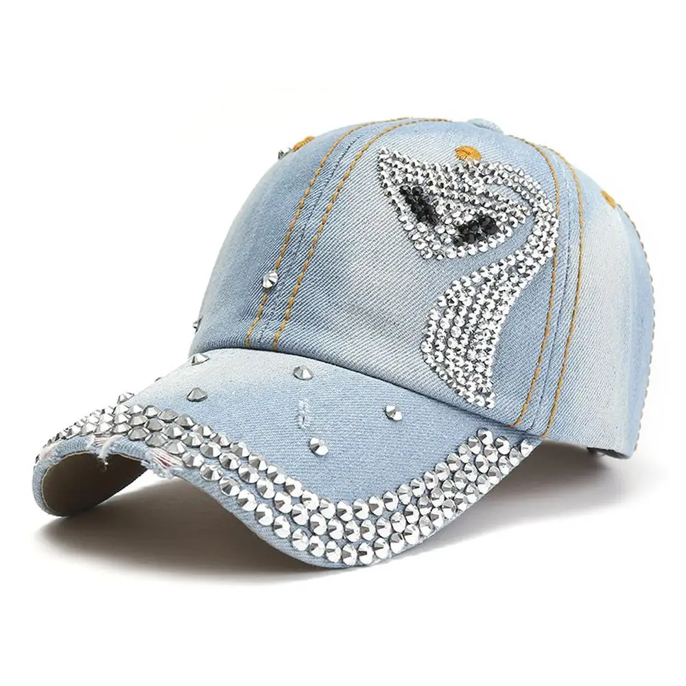 

Lady cool caps girl hat with visor Set auger cotton sunscreen Shining design women baseball fashion high quality
