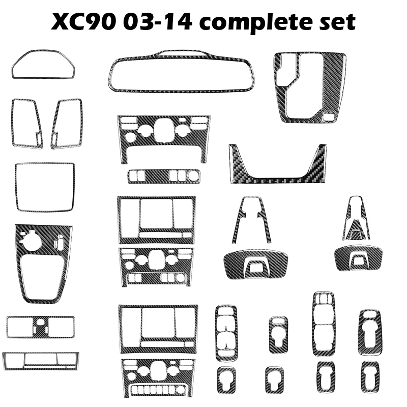 

Black carbon fiber Auto interior decoration sticker panel For Volvo XC90 Left hand drive