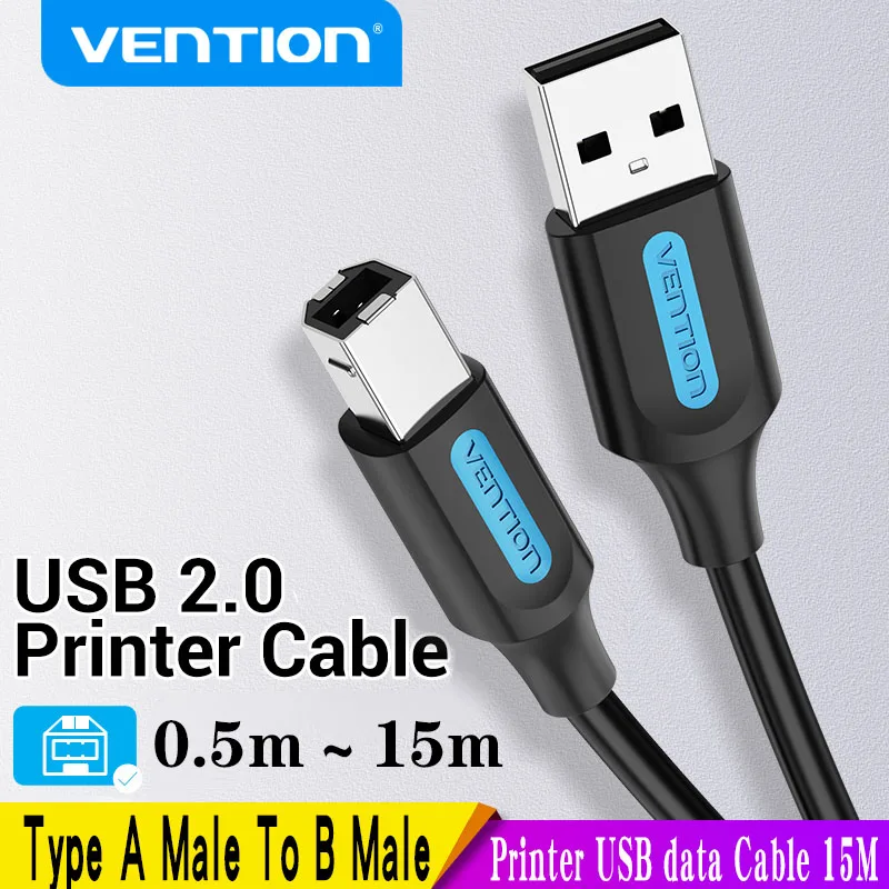 Vention USB кабель для принтера 3 0 2.0 Type A Male To B Синхронизация данных сканер принтер Cabl