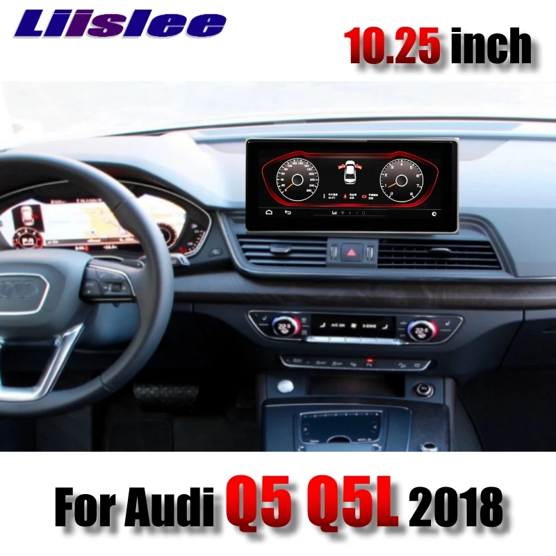 

For Audi Q5 Q5L FY 2018 2019 MMI System LiisLee Car Multimedia CarPlay 10.25 inch Screen WiFi GPS MAP Radio Navigation NAVI