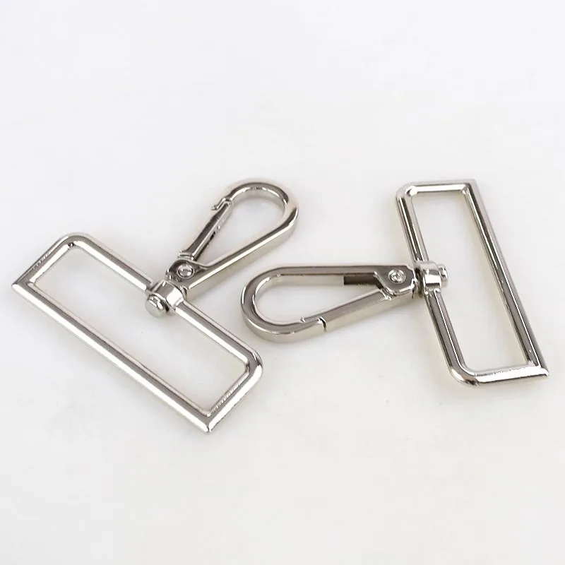 5/10 шт. 50 мм металлический мешок пряжки ошейник Поворотный Trigger зажимы застежка-крючок брелки для ключей карабин аппаратных аксессуаров F2-10 - Цвет: silver