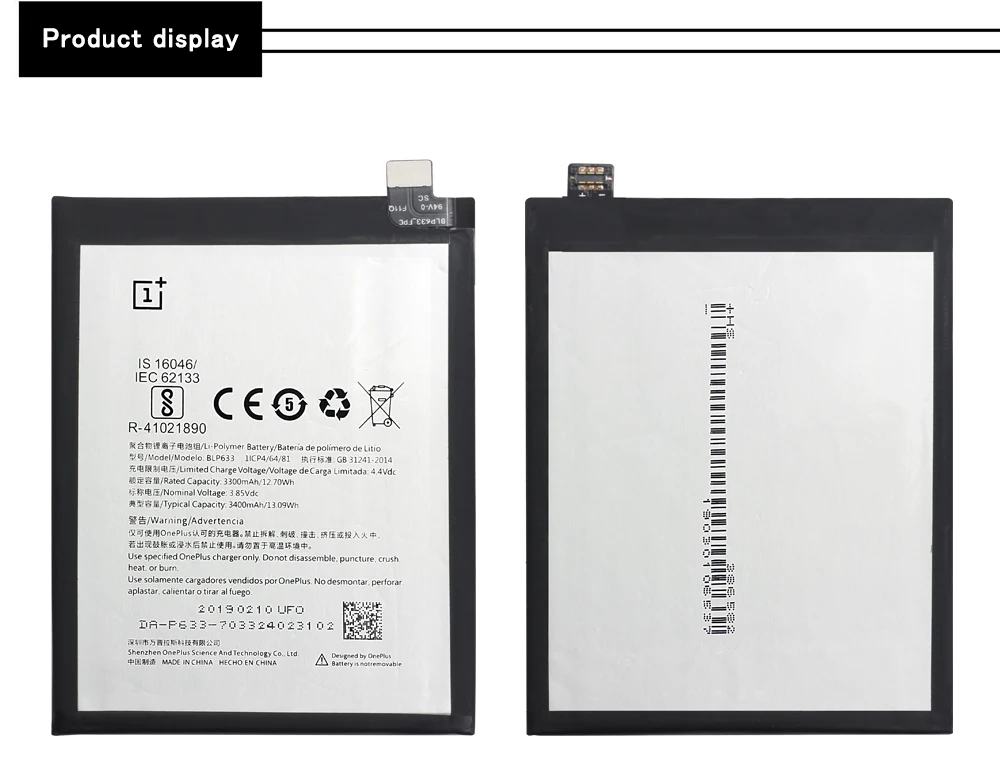 ONE PLUS аккумулятор для телефона BLP633 для OnePlus 1+ 3T 3 5T 2 1 BLP571 BLP597 BLP613 BLP637 Сменные Аккумуляторы Бесплатные инструменты
