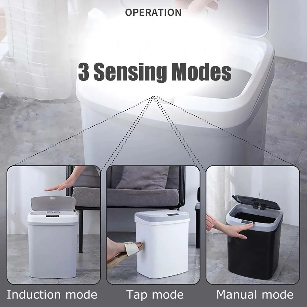

1 Intelligent Trash Can Intelligent Induction Automatic Trash Can Indoor Creative Household Kitchen With Cover