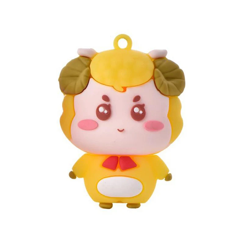 

1PC Cute Cartoon Keychain dimensional sheep Doll Key Ring Phone Car Bag Pendant DIY Handmade Craft Supplies