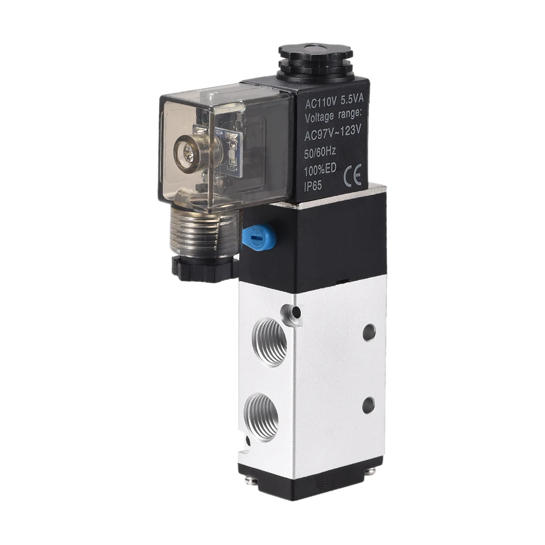 Uxcell AC110V 5 каналов 2 Позиции 1/4 &quotPT Соленоидный клапан воздушного управления