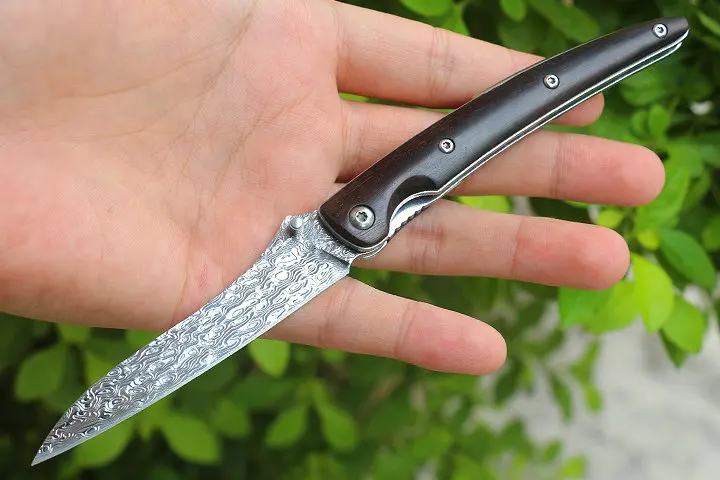 

Folding Knife Damascus Steel Knives Sharp Mini Blade Outdoor Military Pocket Hunting Knife Jungle Life-Saving Tactical Knife EDC