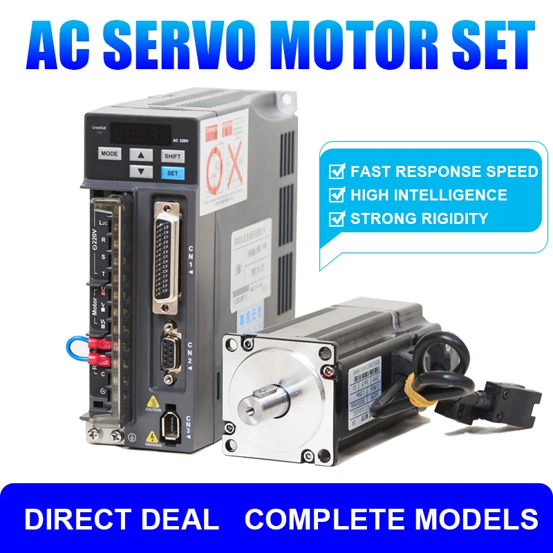 Delta 220V 750W/400W AC Серводвигатель 3000RPM 2 4 N.M. 0.75hp однофазный ac драйвер постоянный магнит
