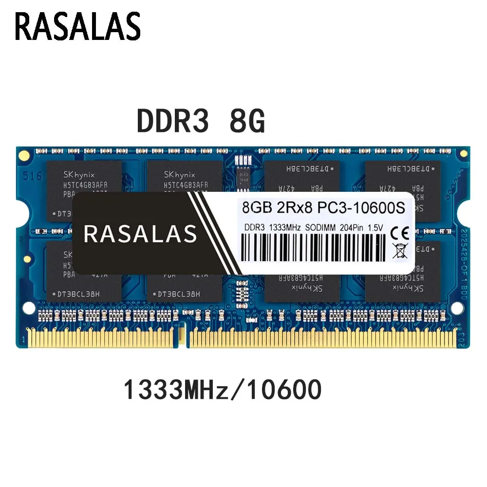 Оперативная память Rasalas DDR3 4G 8G 1333Mhz 1600 SO-DIMM DDR3L 1 35 V оперативная для ноутбука 5 v 204Pin |