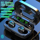 Сенсорные беспроводные наушники TWS 5,0 Bluetooth-наушники HiFi стерео наушники шумоподавляющая гарнитура водонепроницаемые наушники со светодиодной подсветкой