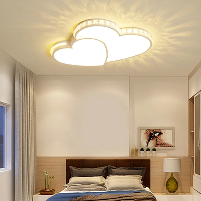 Современные светодиодный ные люстры в форме сердца приглушаемый потолочный