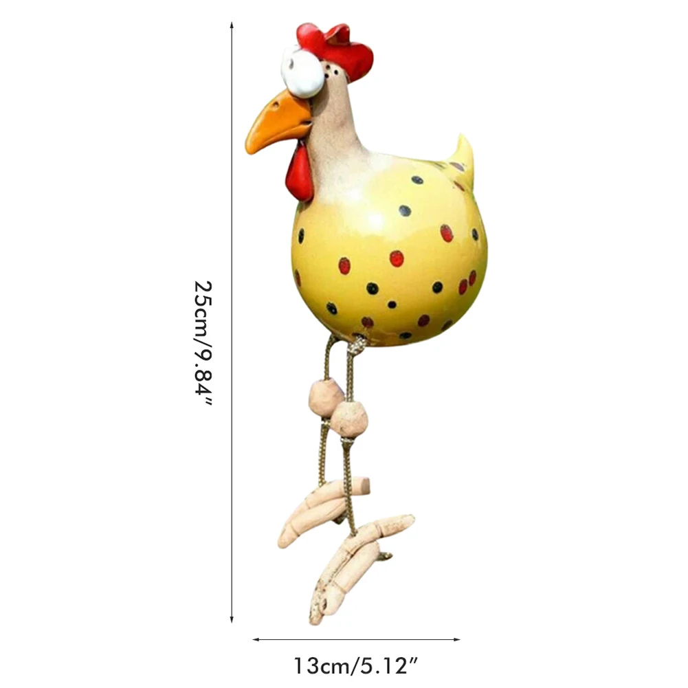 

Chicken Statue Garden Hen Resin Craft Sculpture Handmade Ornament Artistic Decoration For Yard Lawn Mothers Day Multi Color