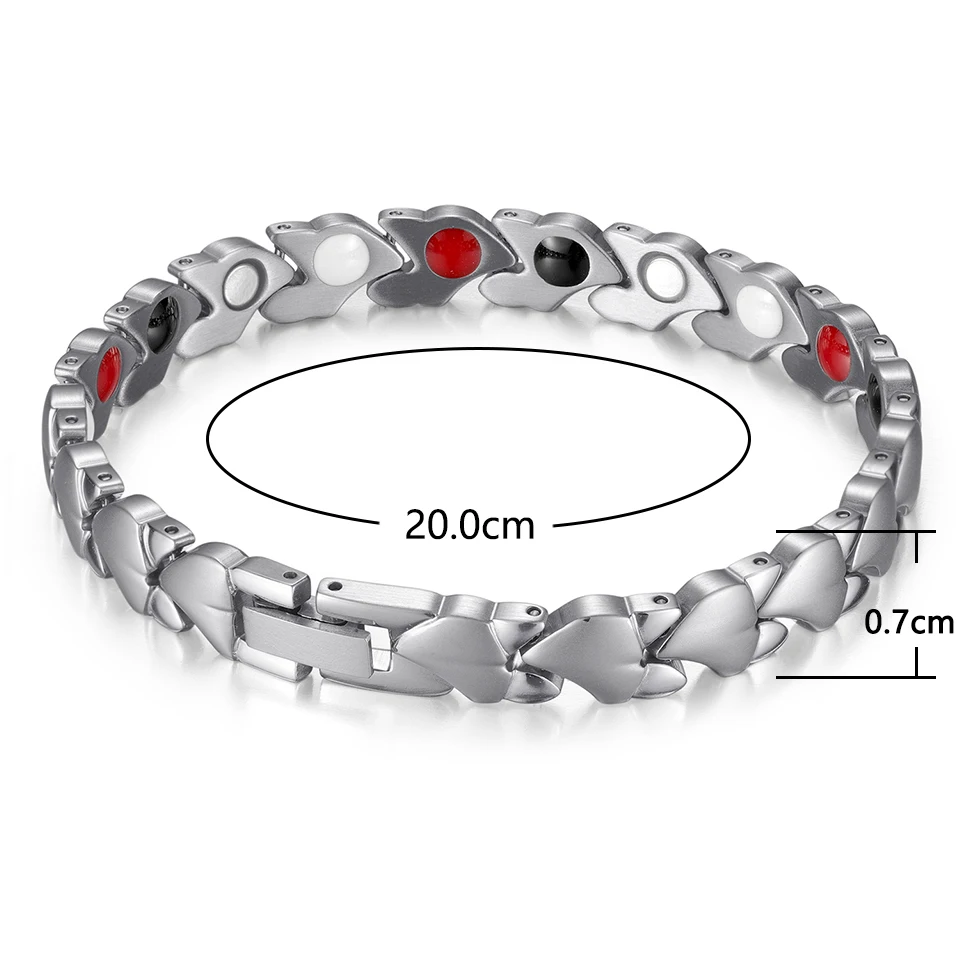 Браслет из нержавеющей стали RainSo магнитный браслет для здоровья подарок сестры