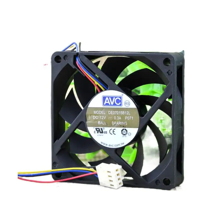 Четырехконтактный вентилятор для процессора AVC 7015 Ball PWM 7 см AMD интеллектуальный контроль скорости De07015b12l