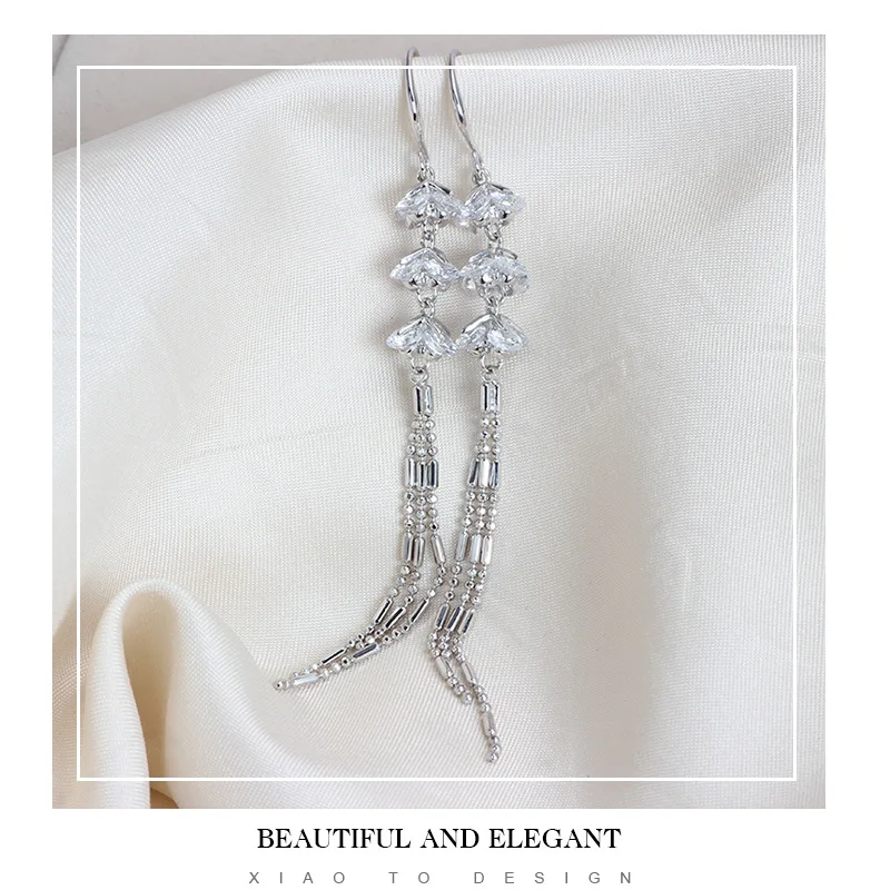 

Earrings 2020 Korean Fashion Earrings Long Tassel Exaggerated European and American Personality Temperament Earrings