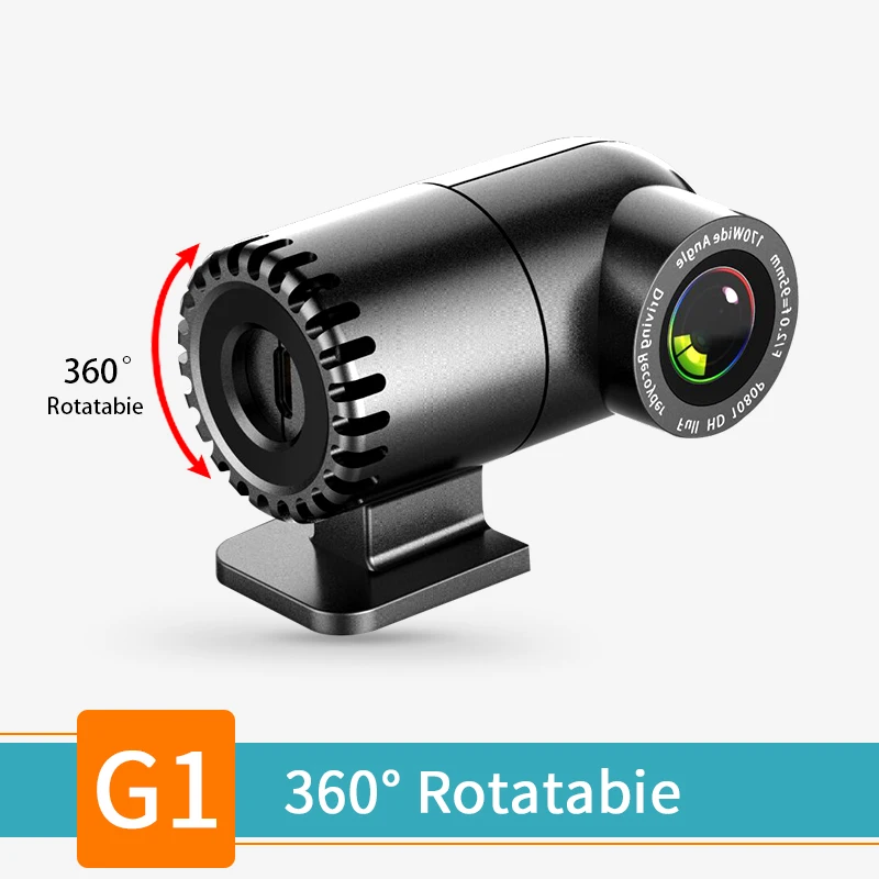USB Mini Dash Cam Скрытая Автомобильная DVR линза 360 градусов Поворотная камера ADAS LDWS Авто