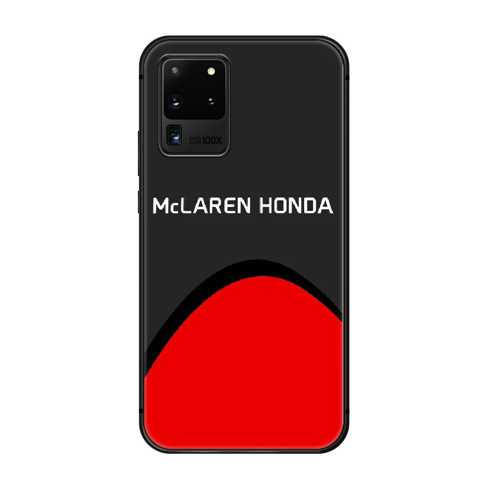 

Mclaren car Logo Phone Case Cover Hull For Samsung Galaxy S 6 7 8 9 10 e 20 edge uitra Note 8 9 10 plus black hoesjes fashion