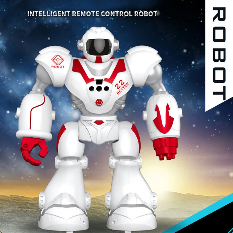 RC интеллигентая (ый) Робот USB зарядка с LED светильник планета полиции