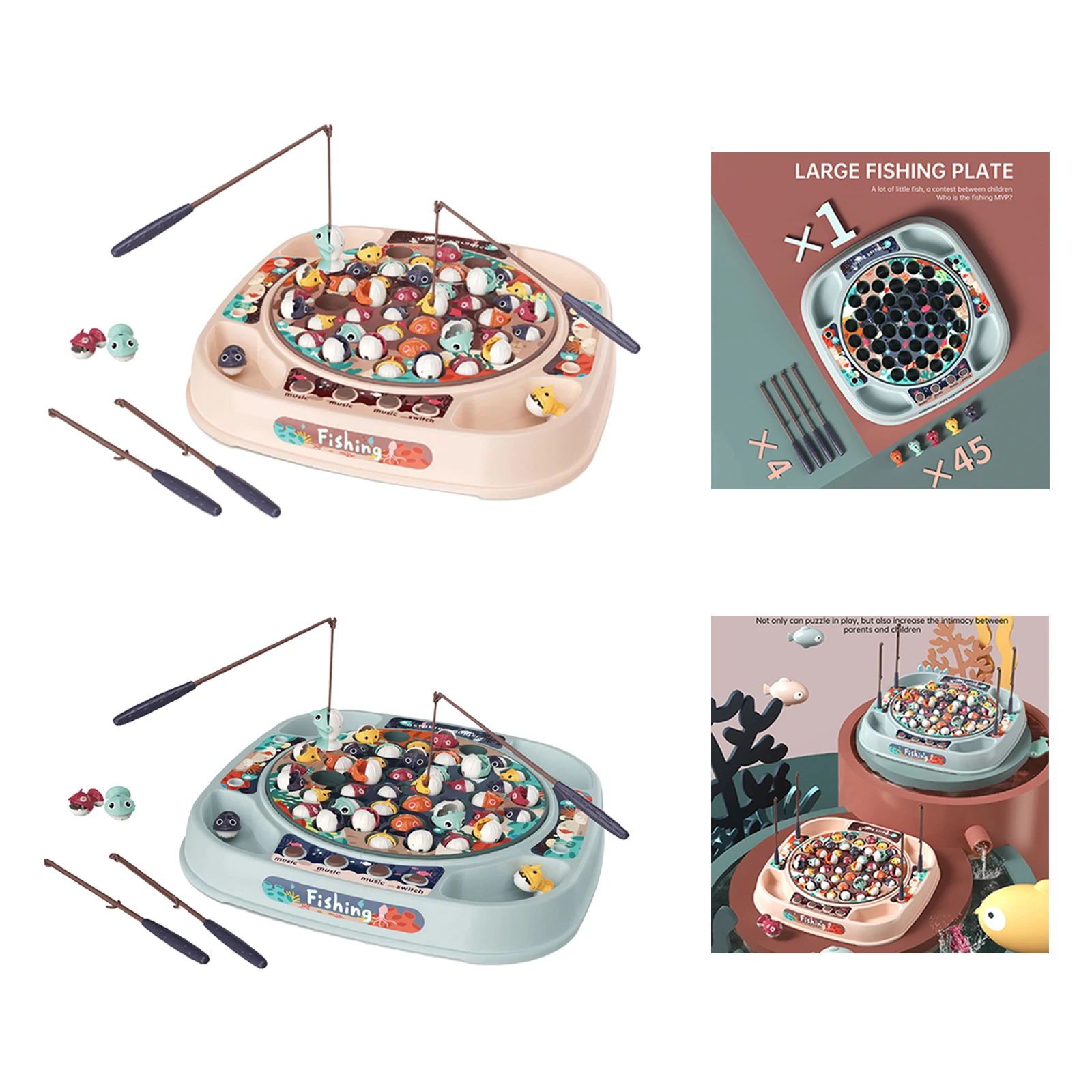 Игра забавная рыбалка набор игрушек электрическая вращающаяся рыболовная