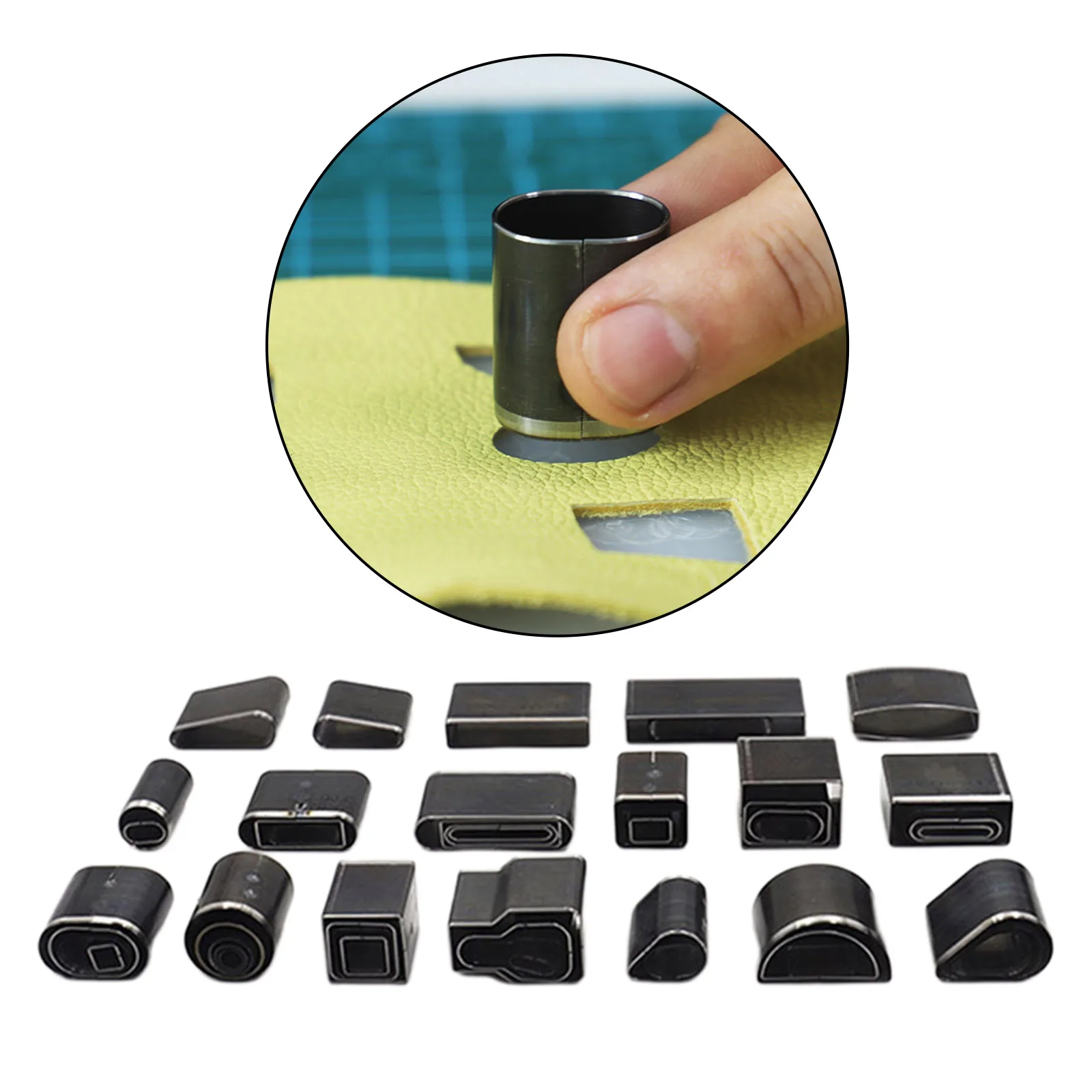 

52/55 Shapes Hole Hollow Cutter Punch Leather Craft Handmade DIY Tools
