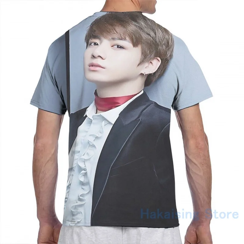 Футболка Jungkook с принтом для мужчин и женщин модная тенниска коротким рукавом