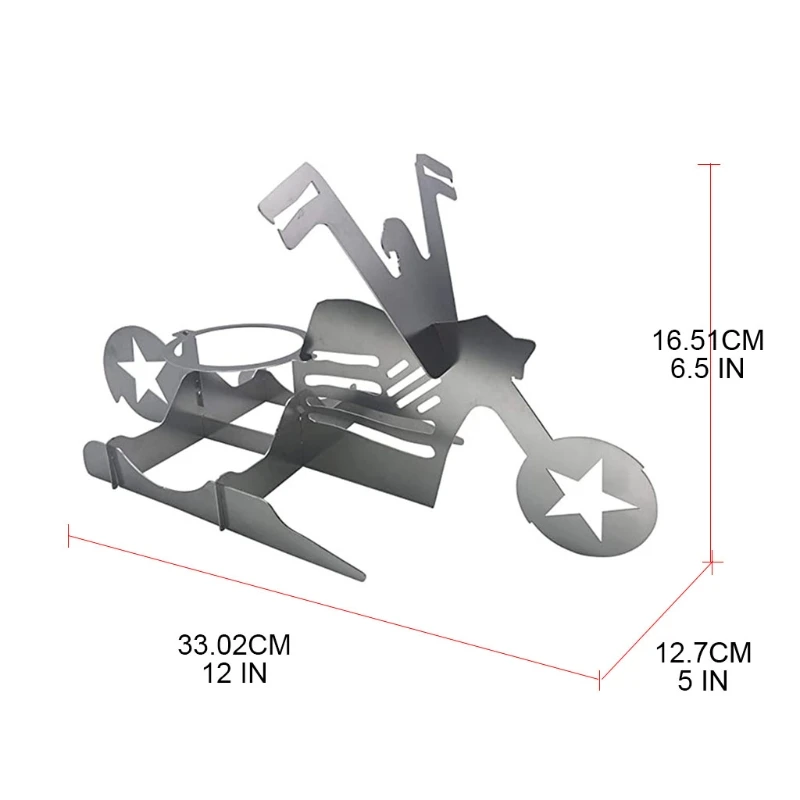 

Chicken Holder Unique Motocycle Design BBQ Chicken Rack Portable Easy to Clean for Backyard Party Family Camp Grills