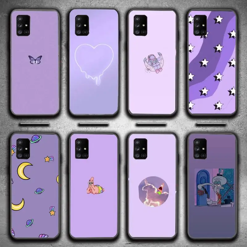 

Purple background pattern Phone Case for Samsung A02 A52 A12 A8 Plus A9 2018 A10S A20 A30 A40 A50 A70 A72 A32 Case