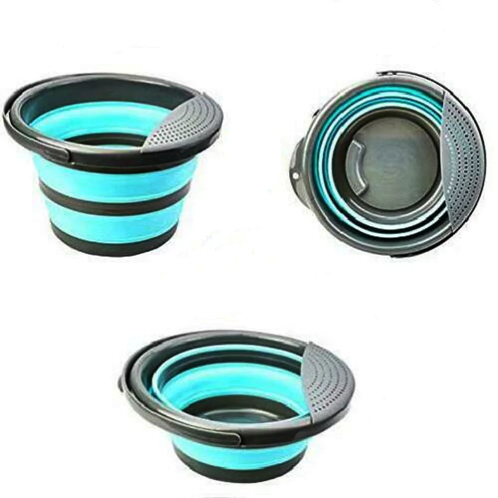 Складное ведро портативный складной мешок емкость для воды с прочной ручкой