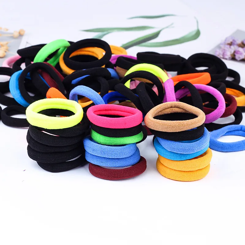 

15/30Pc Solid Color Elastic Rubber Band for Women Girls Hair Accessories Black Ponytail Holder Gum Hair Ties Headwear Korean